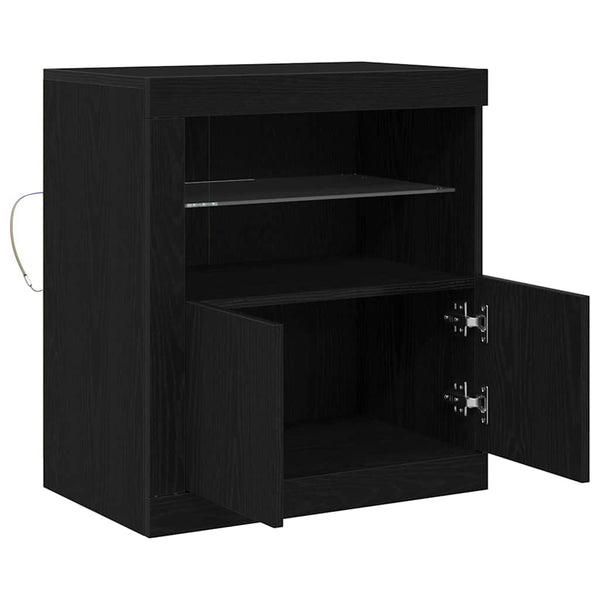 LED Sideboard Schwarz 60,5 cm