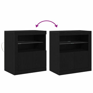 LED Sideboard Schwarz 60,5 cm