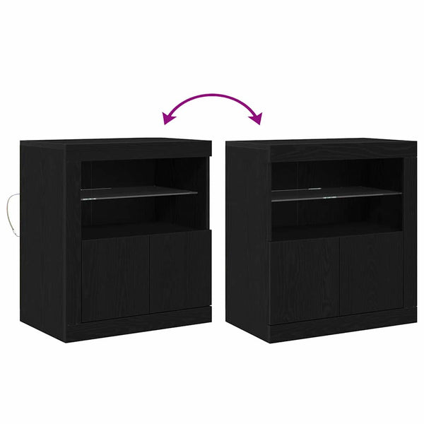 LED Sideboard Schwarz 60,5 cm