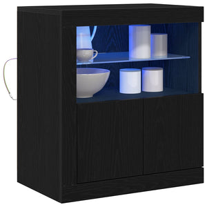 LED Sideboard Schwarz 60,5 cm