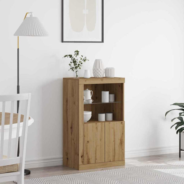 LED Sideboard Artisan Eiche 60,5x37x100cm