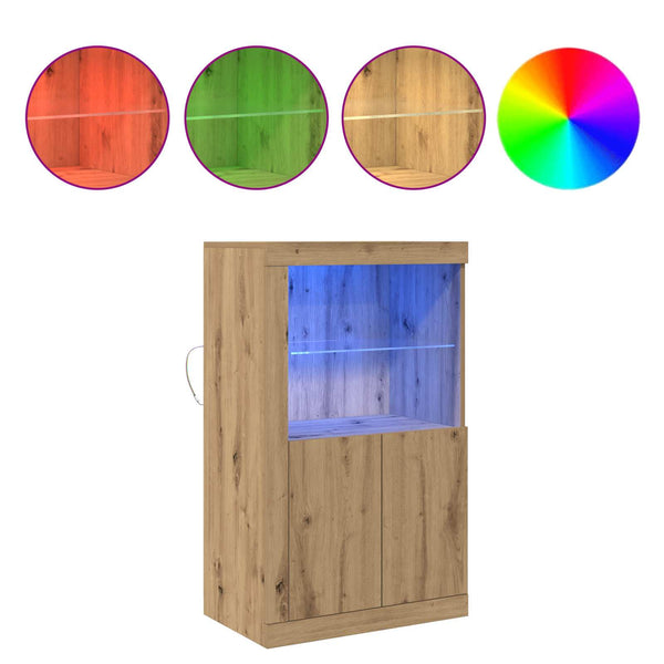 LED Sideboard Artisan Eiche 60,5x37x100cm