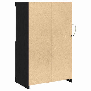 vidaXL LED Sideboard Black Oak Look 60.5 x 37 x 100 cm