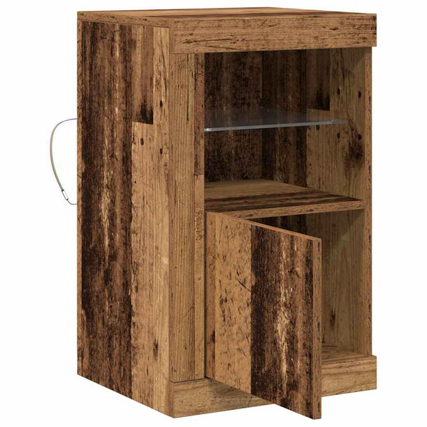 LED Sideboard 2er Set Altholz Optik