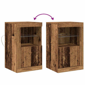 LED Sideboard 2er Set Altholz Optik