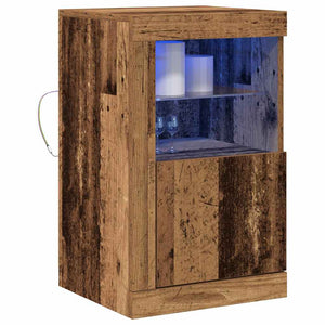 LED Sideboard 2er Set Altholz Optik