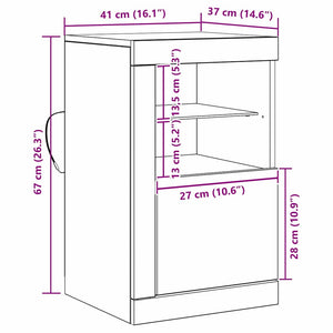LED Sideboard 2er Set Altholz Optik