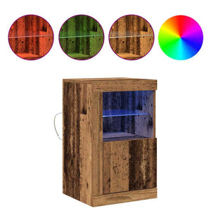 LED Sideboard 2er Set Altholz Optik
