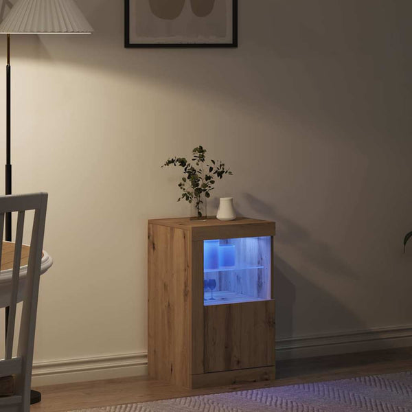 LED Sideboard Artisan Eiche 67cm