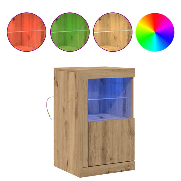 LED Sideboard Artisan Eiche 67cm