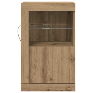 LED Sideboard 2er Set Artisan Eiche