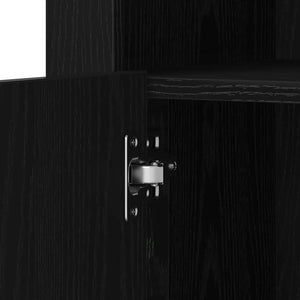 LED Sideboard Schwarz Eiche 67cm