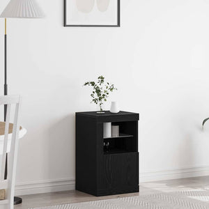 LED Sideboard Schwarz Eiche 67cm
