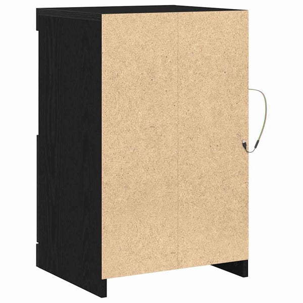 LED Sideboard Schwarz Eiche 67cm