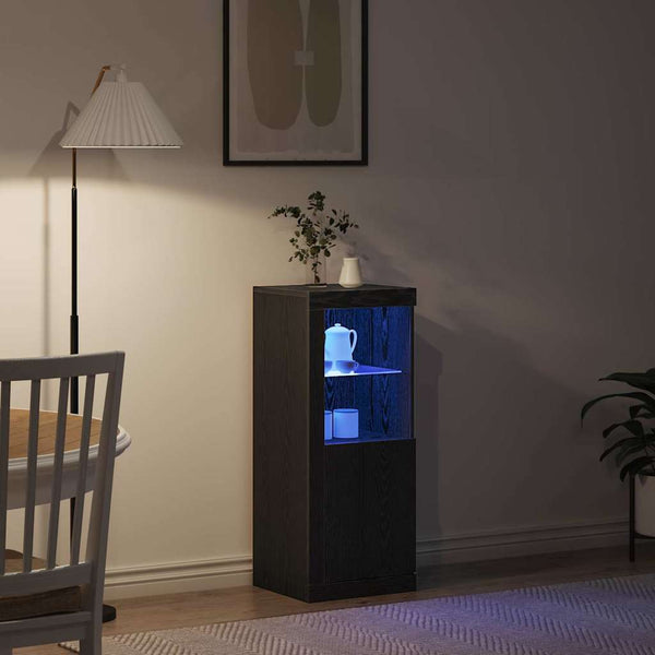 LED Sideboard Schwarz 100 cm