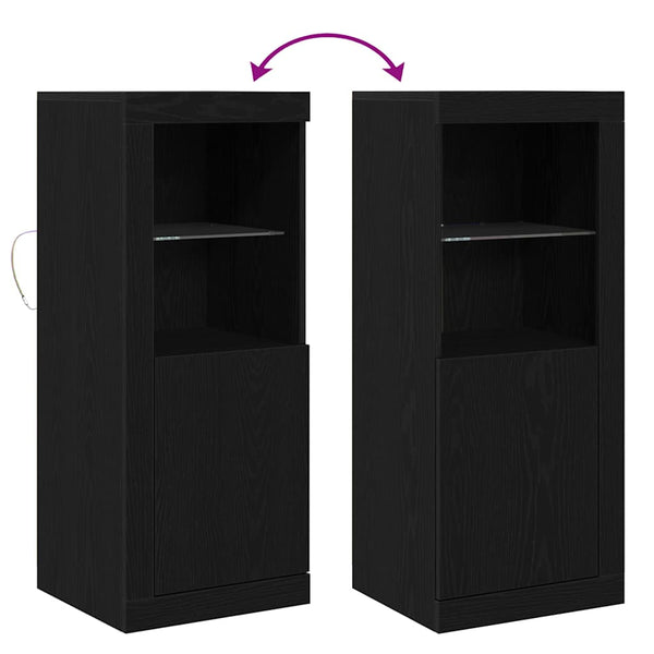 LED Sideboard Schwarz 100 cm