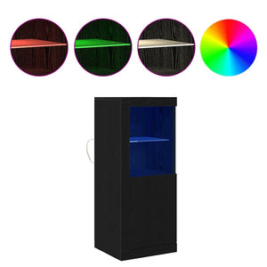 LED Sideboard Schwarz 100 cm