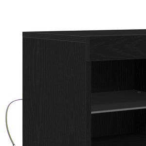 LED Sideboard Schwarz 81 cm