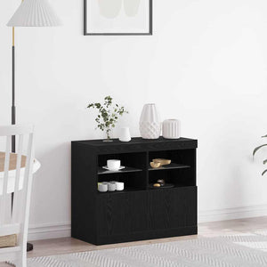 LED Sideboard Schwarz 81 cm