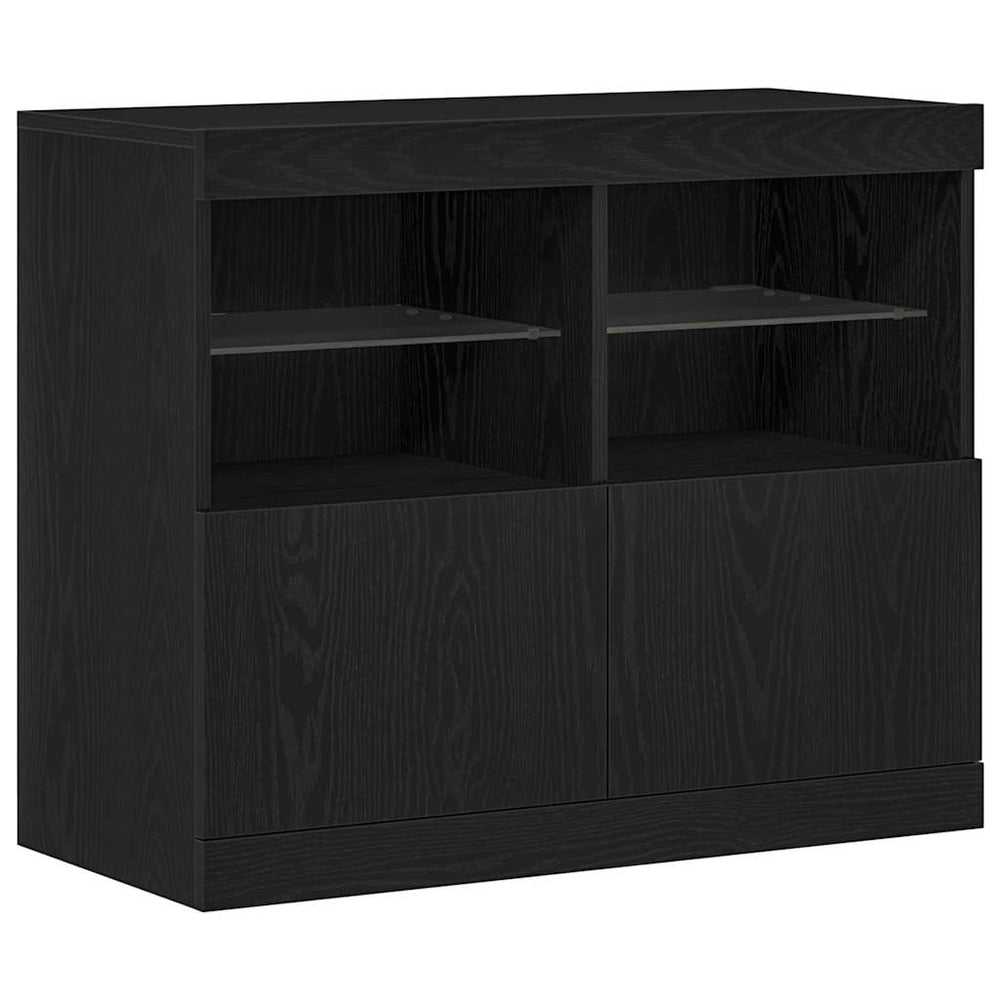 LED Sideboard Schwarz 81 cm