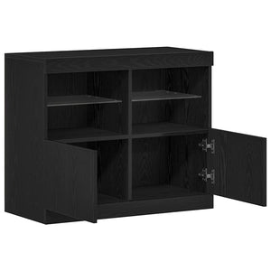 LED Sideboard Schwarz 81 cm