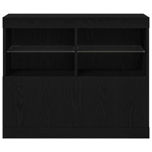 LED Sideboard Schwarz 81 cm