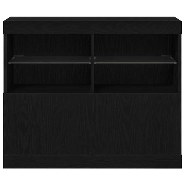LED Sideboard Schwarz 81 cm