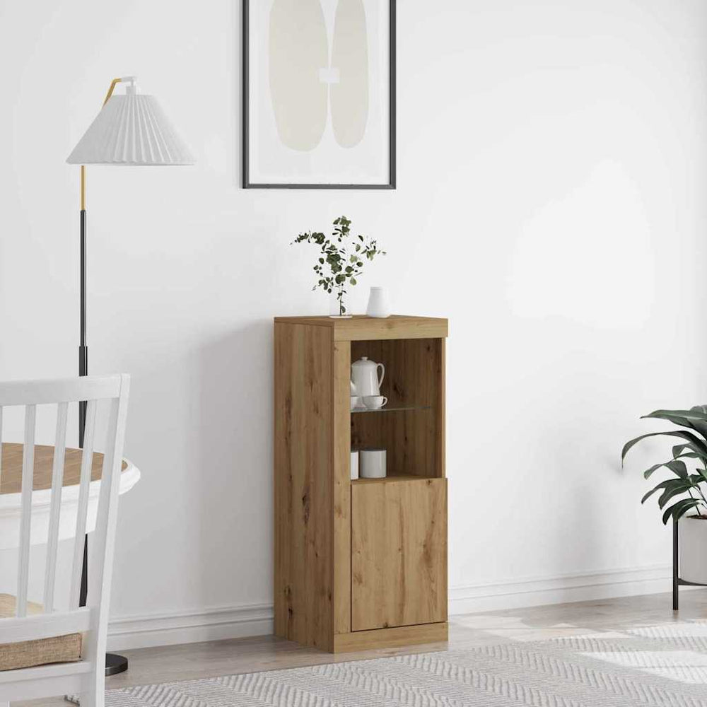 vidaXL LED Sideboard Artisan Oak 41 x 37 x 100 cm Engineered Wood