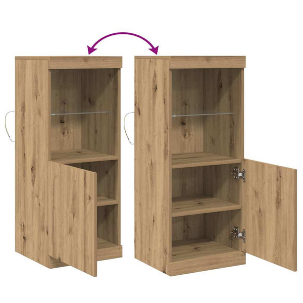 LED Sideboard Artisan Eiche 100cm