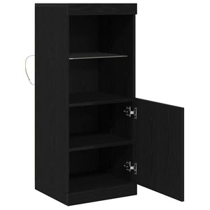LED Sideboard Schwarz Eiche Optik 100cm