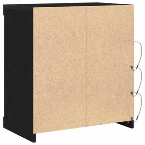 vidaXL LED Sideboard Black Oak Look 60.5 x 37 x 67 cm