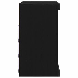 vidaXL LED Sideboard Black Oak Look 60.5 x 37 x 67 cm