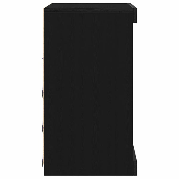 vidaXL LED Sideboard Black Oak Look 60.5 x 37 x 67 cm