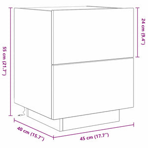 Nachttisch Artisan Eiche Holzwerkstoff