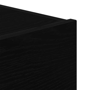 Schwarzer Nachttisch Eichenoptik mit LED