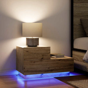 Nachttisch Artisan Eiche mit LED