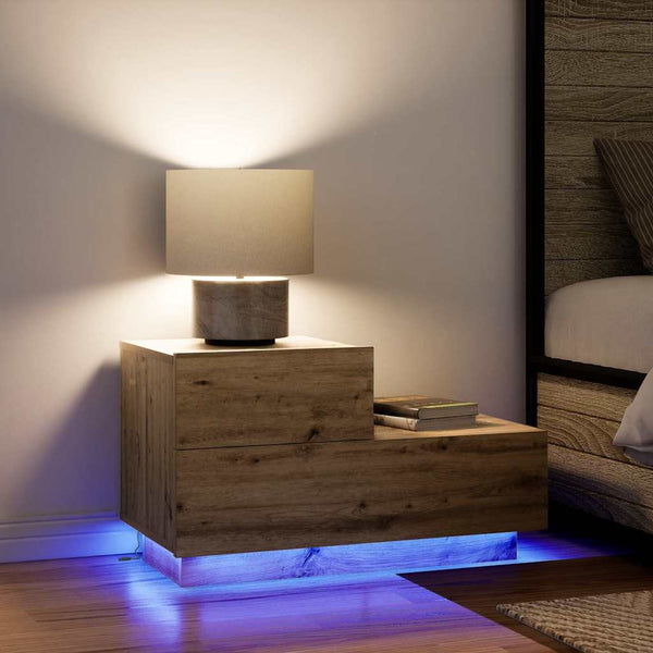 Nachttisch Artisan Eiche mit LED