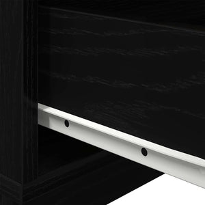 Nachttisch Schwarz Eichenoptik mit LED