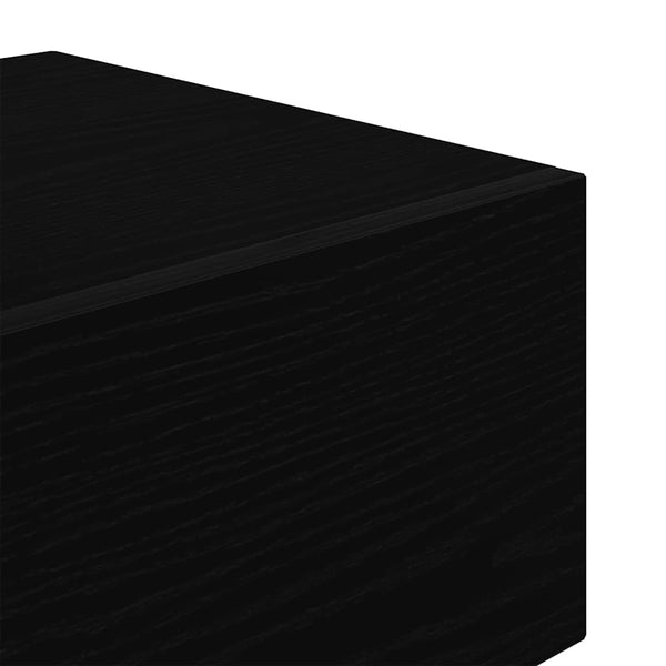 Nachttisch Schwarz Eichenoptik mit LED