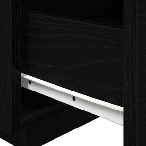 Nachttisch Schwarz Eiche Optik mit LED