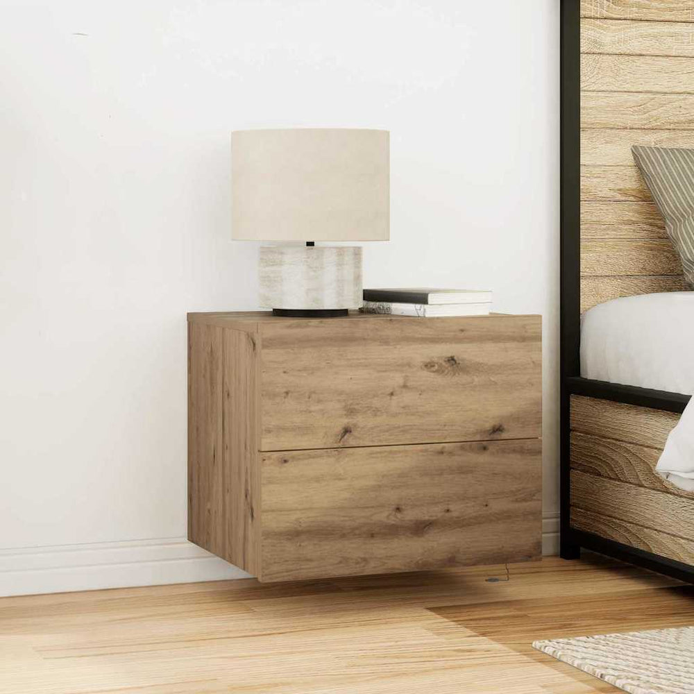 vidaXL Bedside Table Artisan Oak 50x39x41 cm Engineered Wood