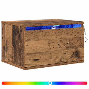 Wandmontierte Nachttische 2er Set Altholz