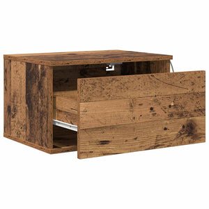 Wandmontierte Nachttische 2er Set Altholz