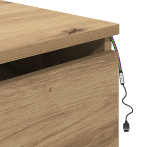 Wand-Nachttisch Artisan Eiche mit LED