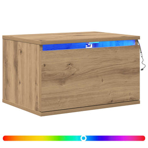 Wand-Nachttisch 2er-Set Eiche