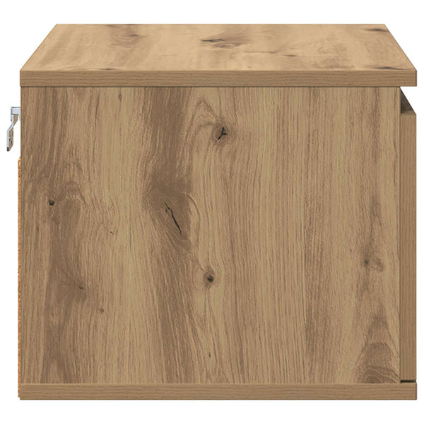 Wand-Nachttisch 2er-Set Eiche