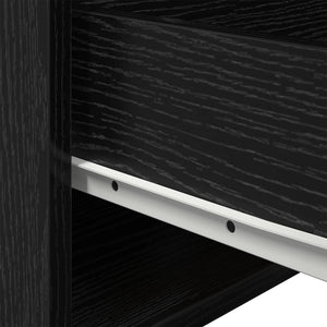 Wand-Nachttisch Schwarz Eiche mit LED