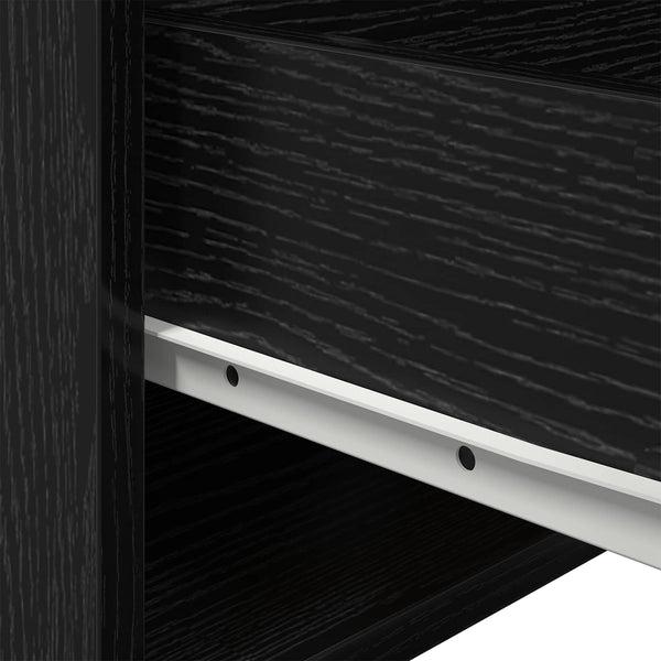 Wand-Nachttisch Schwarz Eiche mit LED