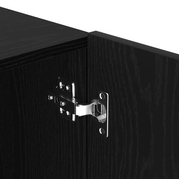 TV-Schrank Schwarz Eichen-Optik 100 cm