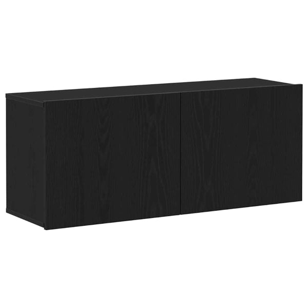 TV-Schrank Schwarz Eichen-Optik 100 cm